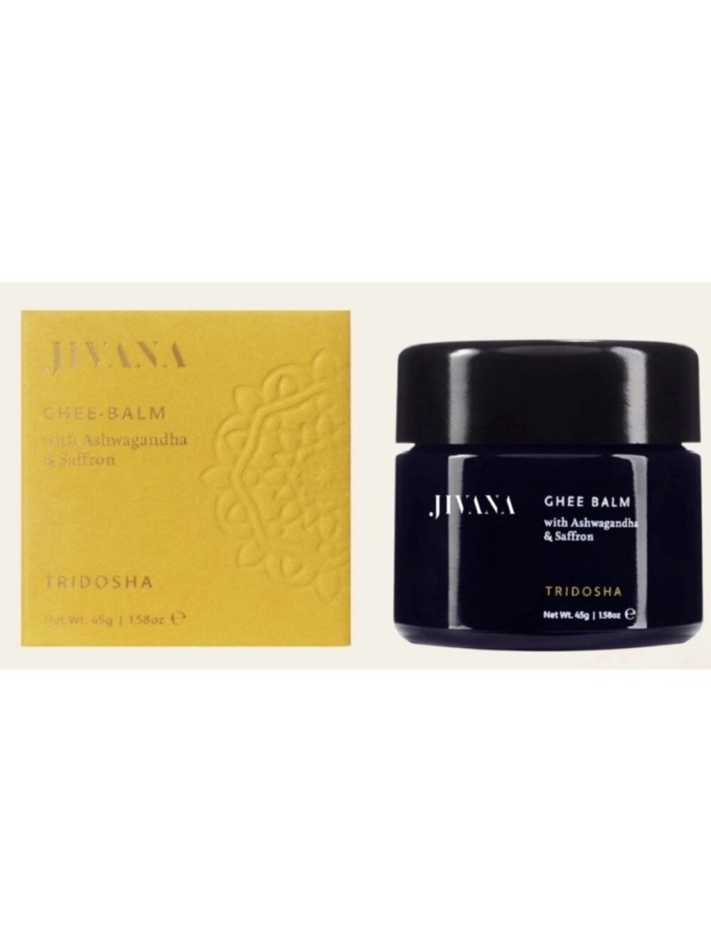 Jivana Ghee Balm Tridosha Ashwagandha Saffron NWB Skin Cream